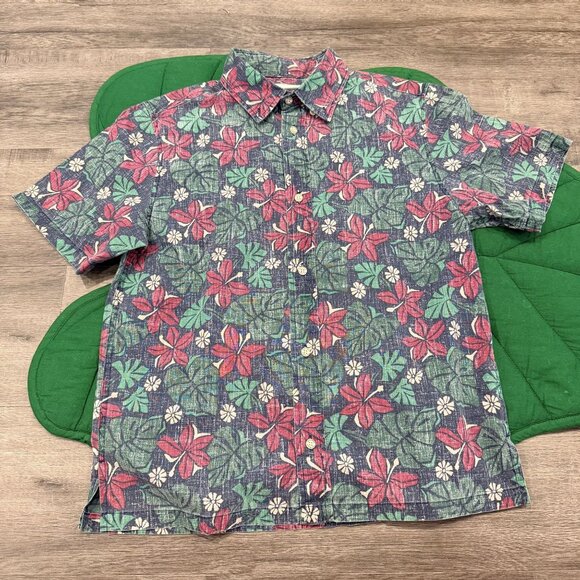 🔹sold🔹Reyn Spooner Hawaii Boys XL Short Sleeve Button Front Aloha Shirt - Picture 1 of 6